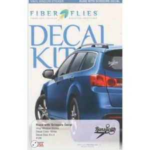 FiberFlies - Runs With Scissors Vinyl Window Decal